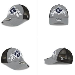 New Era New York Yankees 2022 ALDS 9FORTY Snapback Trucker Hat Cap Gray - NEW